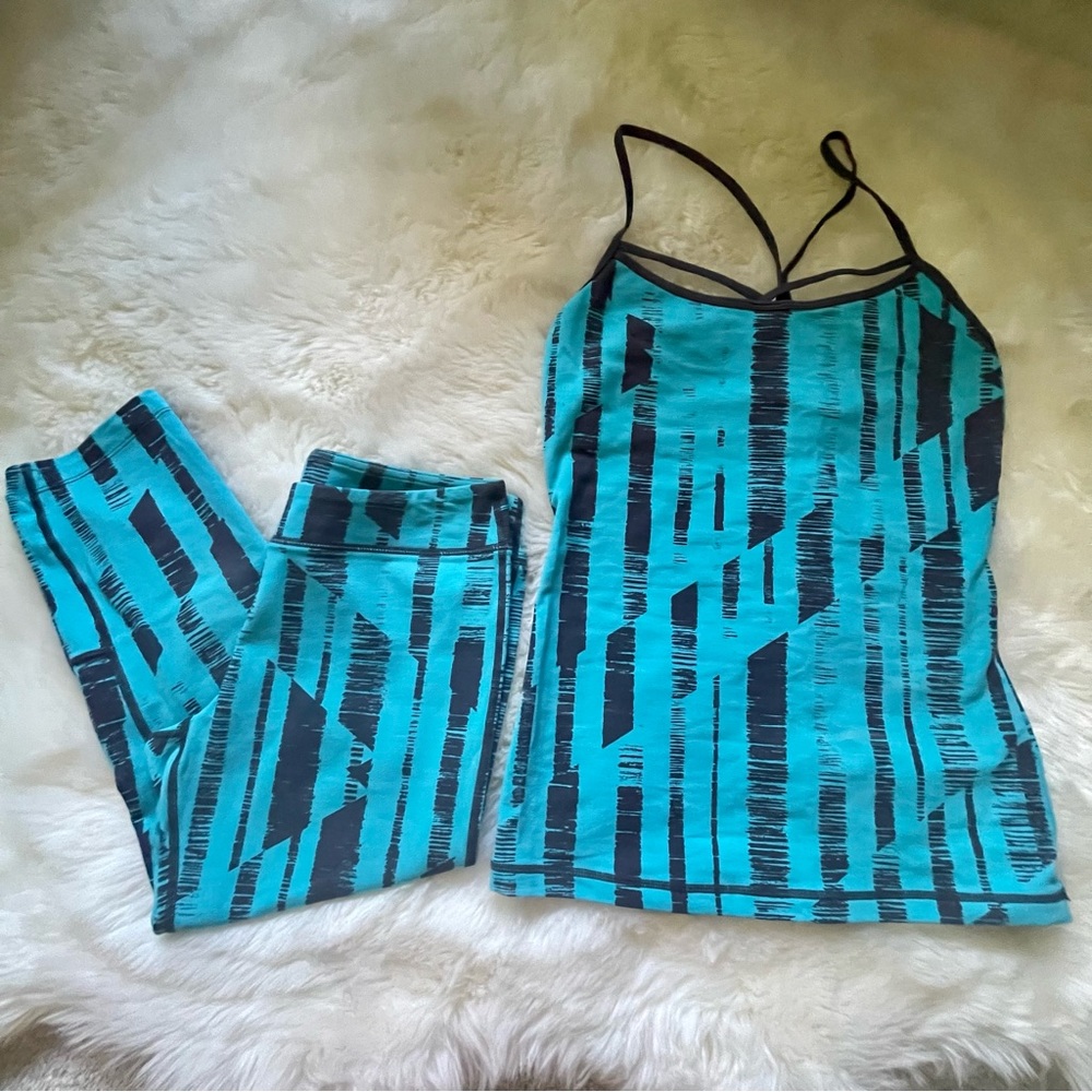 Two-piece Cropped Workout Pants Set Made by Unity - S